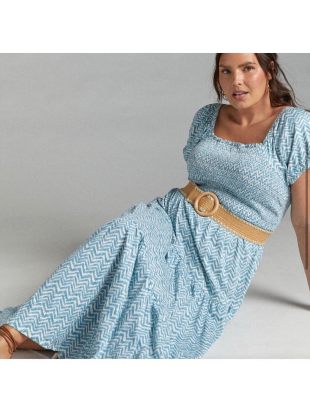 Daily Practice by Anthropologie Maxi Dress with Smocked Upper Bodice